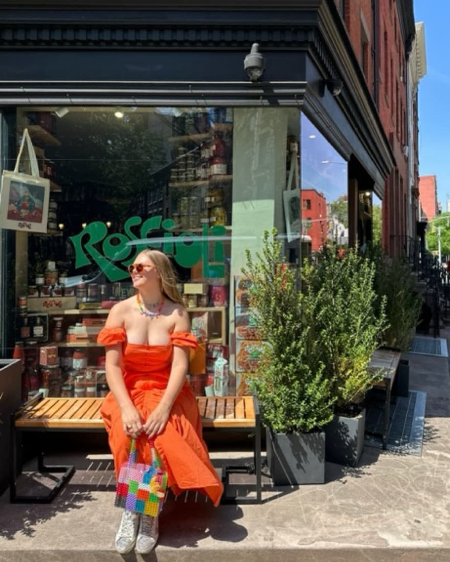 Staud Elio Orange Dress - Image 1