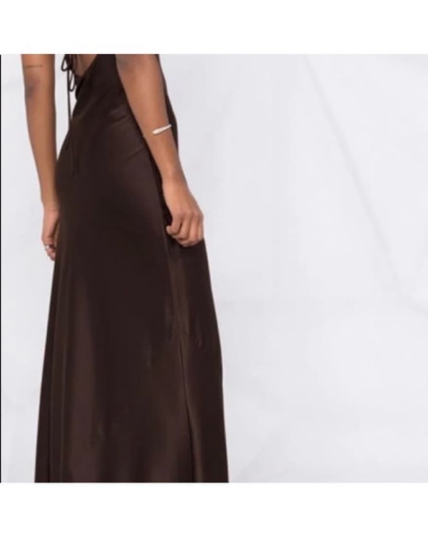 The Andamane Brown Slip Dress - Image 4