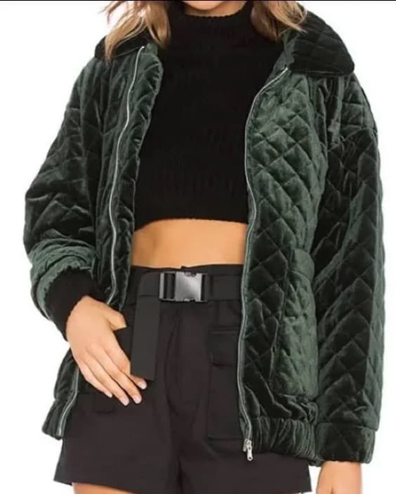 I.am.gia Contraband Velvet Jacket Green - Image 2