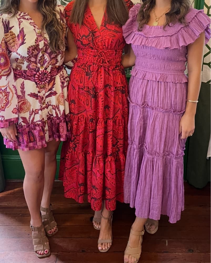 Floral A line Midi Dress - Image 3