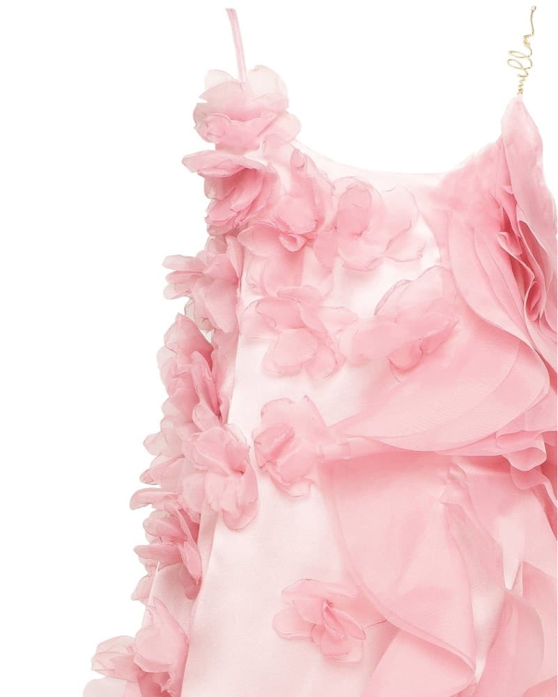 Milla Stunning Ruffled Pink Mini Dress - Image 4