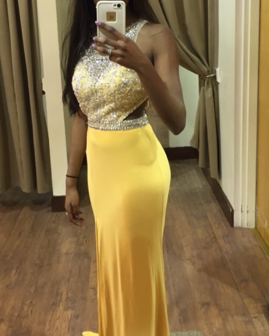 Sparkly Gold Maxi Dress - Image 3