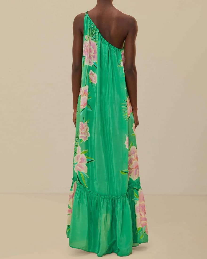 Farm Rio Green Floral Maxi Dress - Image 2