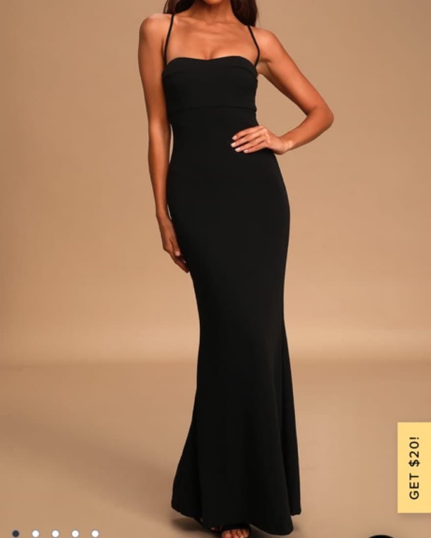 Lulus Black Bustier Mermaid Dress - Image 1