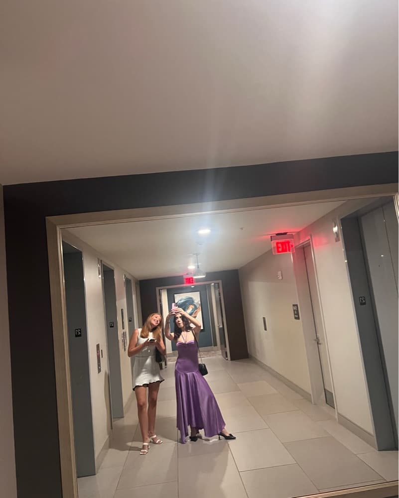 Chic Lavender Gown and Elegant Lace Dress - Image 4