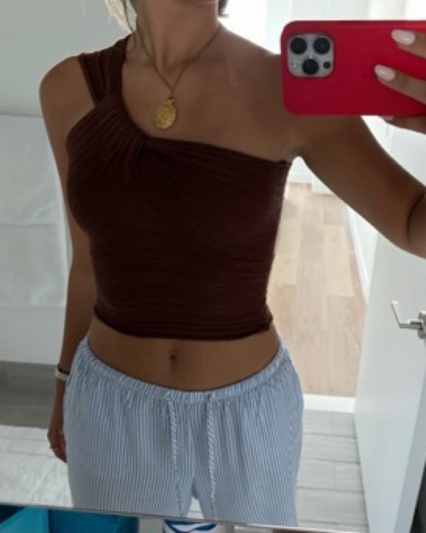Reformation Brown One Shoulder Top - Image 1