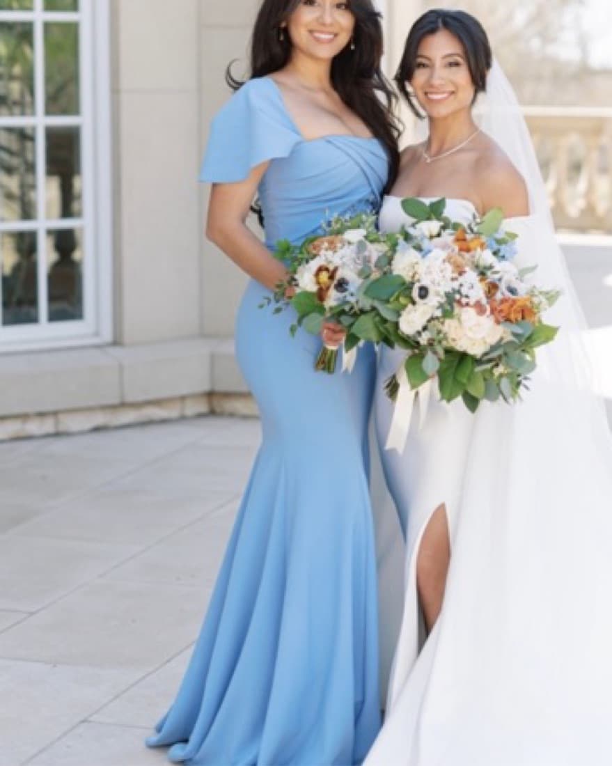 Marchesa Notte Blue Shelly Gown - Image 4