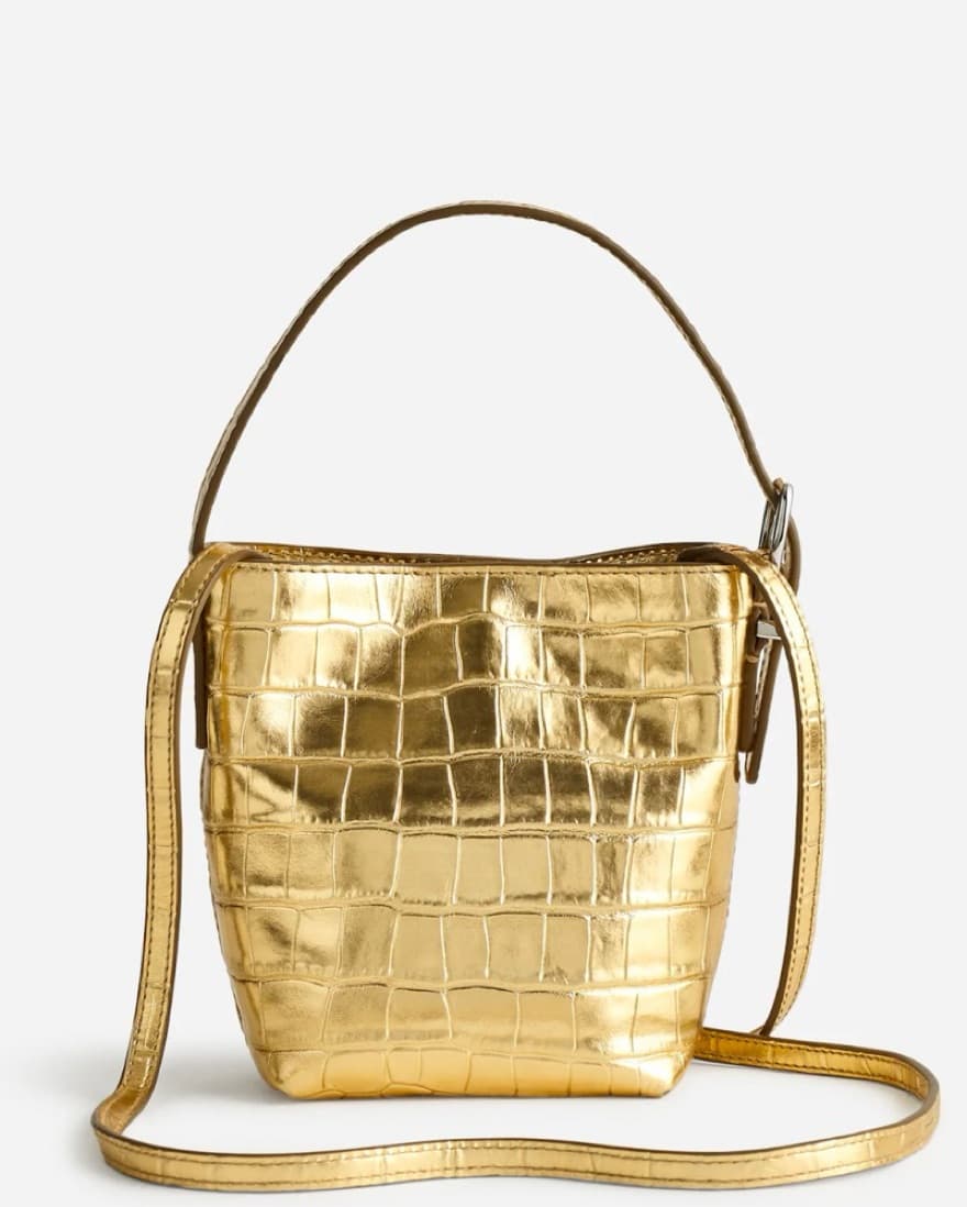 Mini Bucket Bag in Gold - Image 1