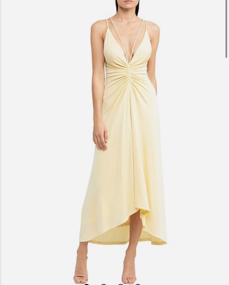 Elegant Ruched Maxi Dress - Image 1