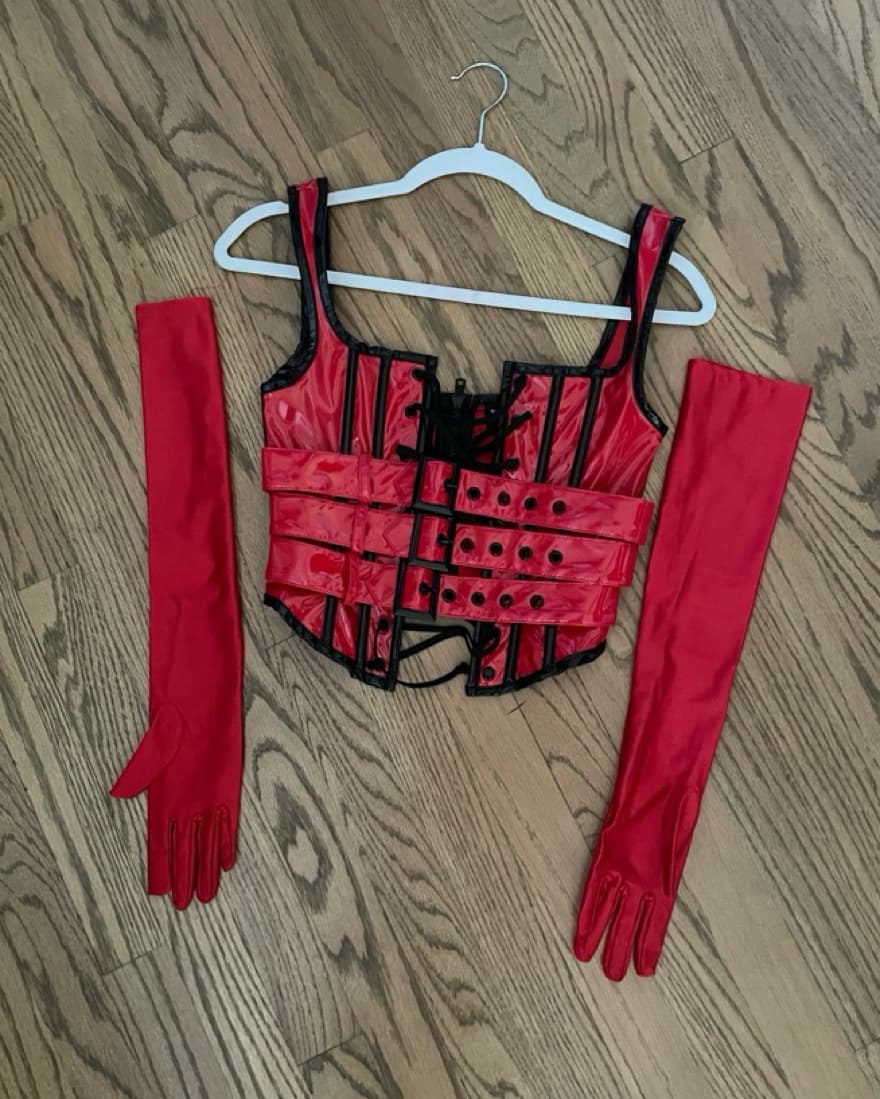Dolls Kill Trickz N’ Treatz Red Corset - Image 1