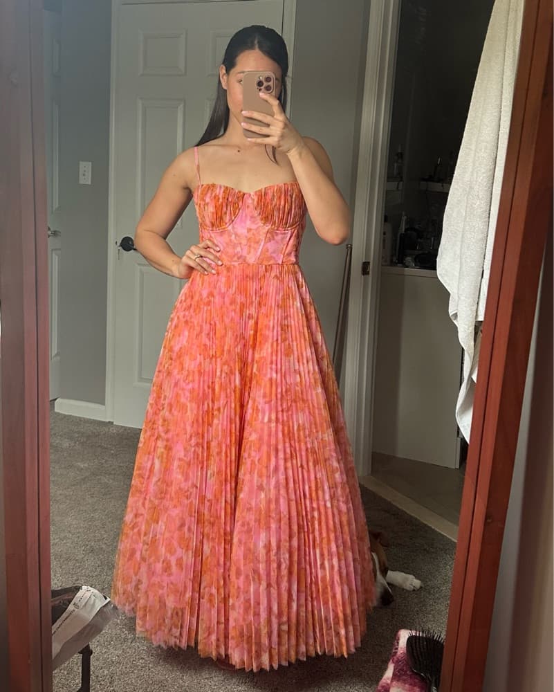 Hutch Pleated Floral Gown - Image 3