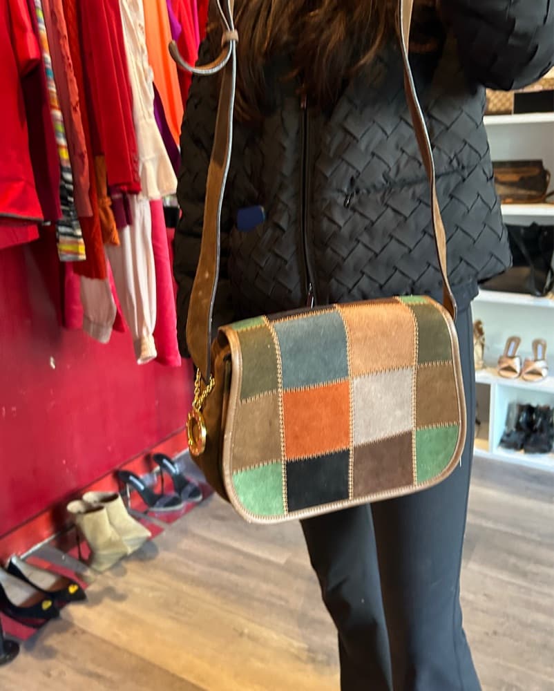 Celine Patch Work Cross Body Bag - Image 2
