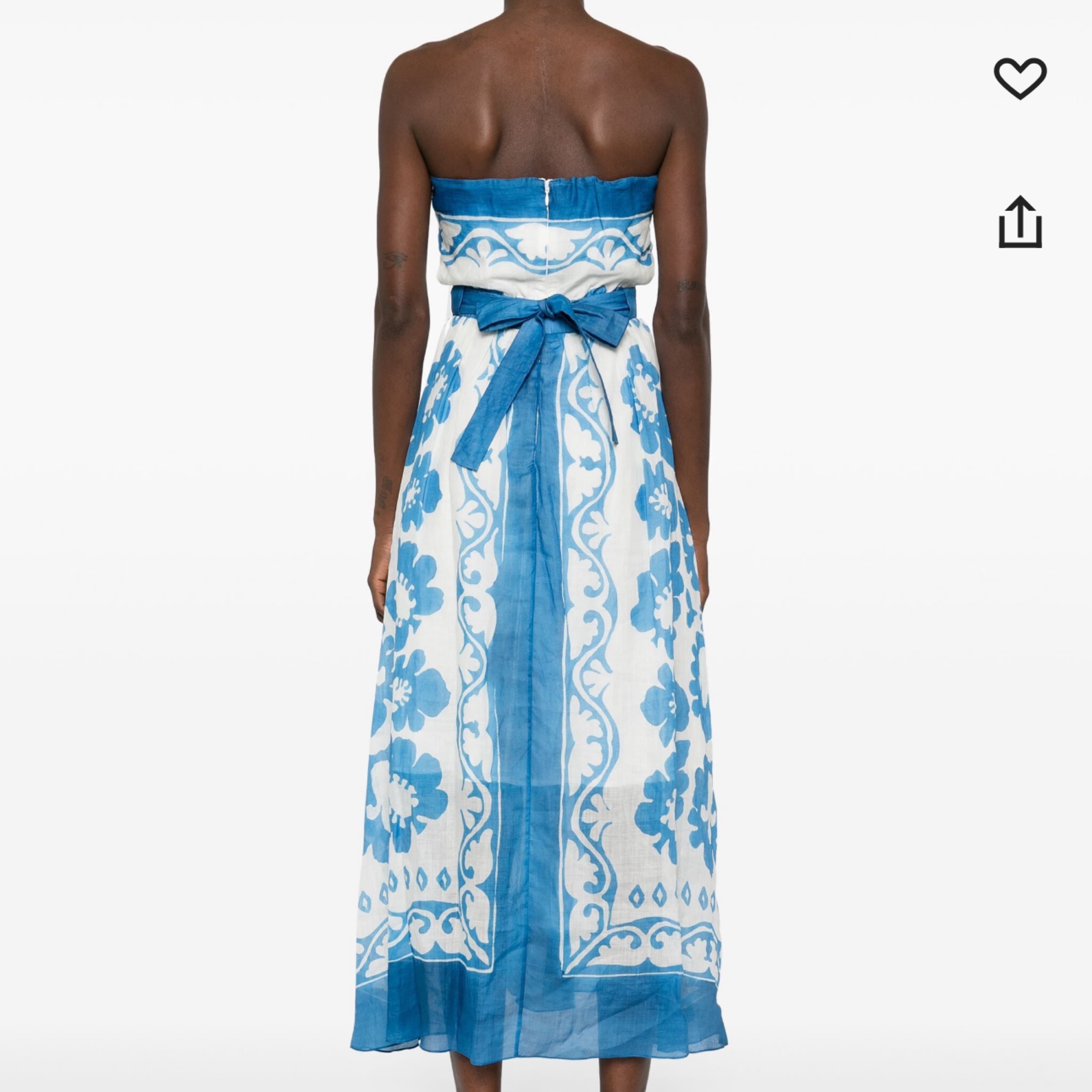 Sandro Floral Strapless Dress  - Image 4
