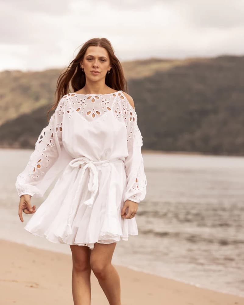 Pachiro Dress In Bianco - Image 3