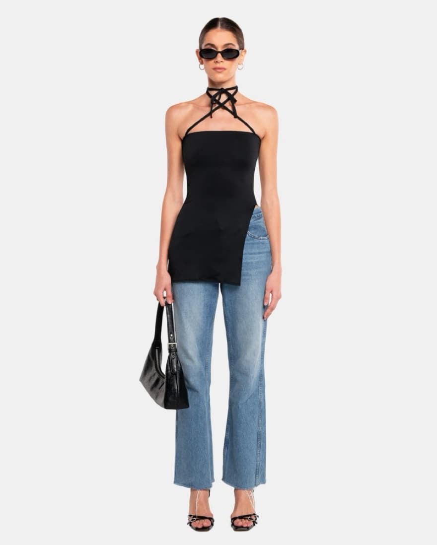 Tie High Slit Top - Image 4