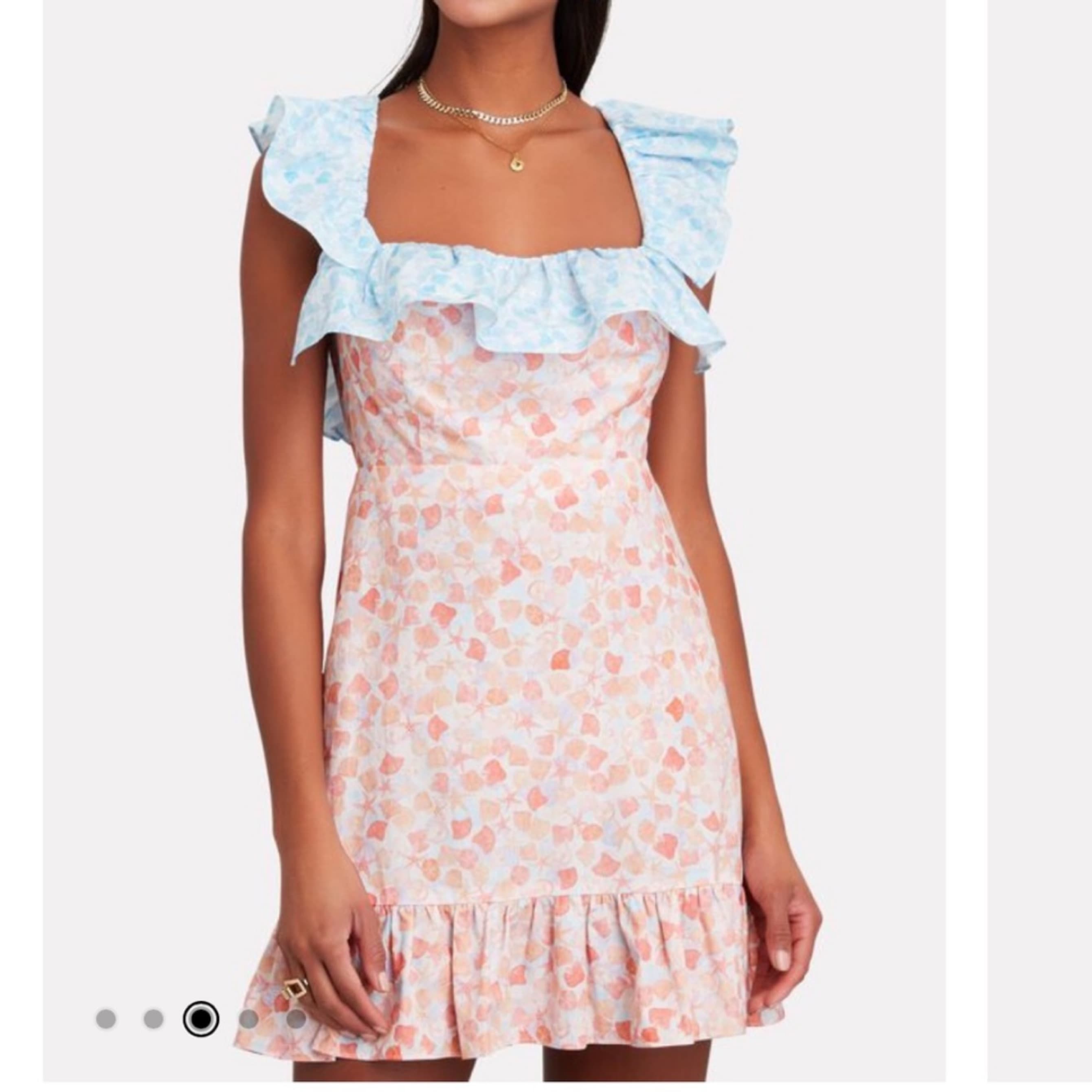 Rixo Kai Shell Print Mini Dress - Image 1