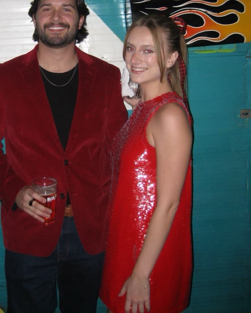 Red Sequin Mini Dress - Image 5
