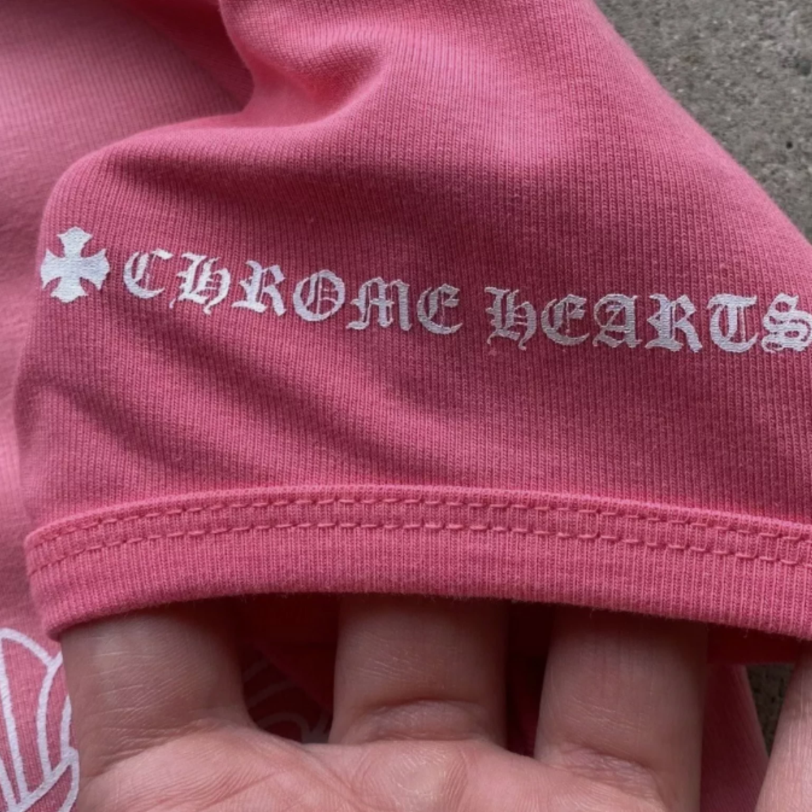 Pink Chrome Hearts Cross Heart Baby tee  - Image 4