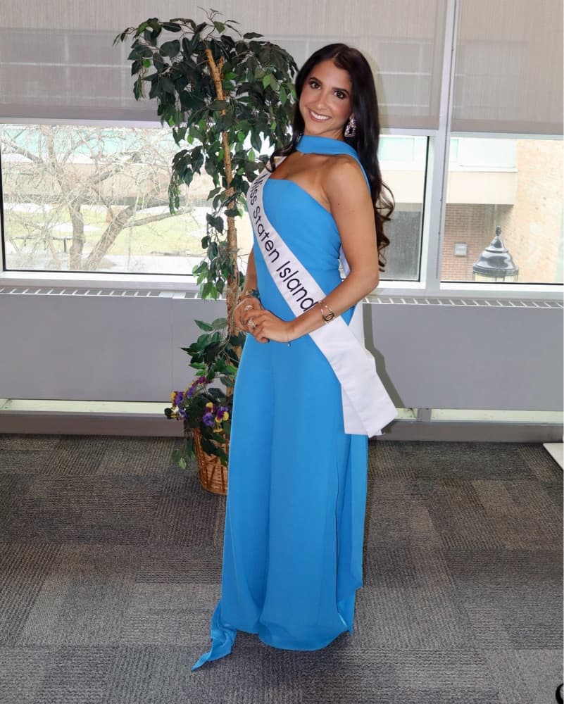 Lulus Wide Leg Blue Jumpsuit And Scarf - Image 2