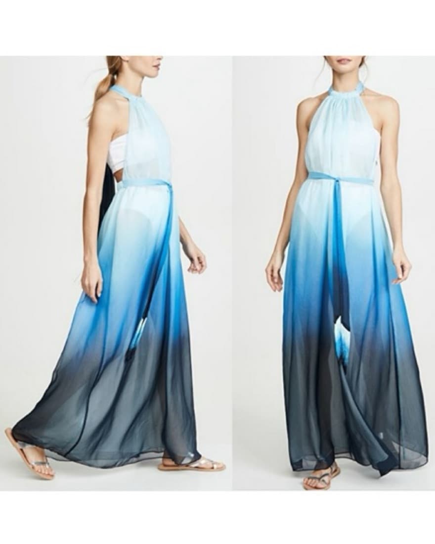JONATHAN SIMKHAI Ombre Halter Maxi Dress - Image 2