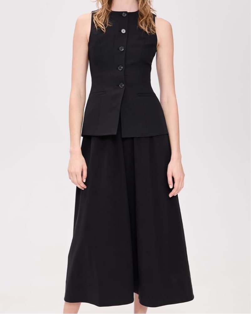 Aligne Black Midi Dress - Image 2