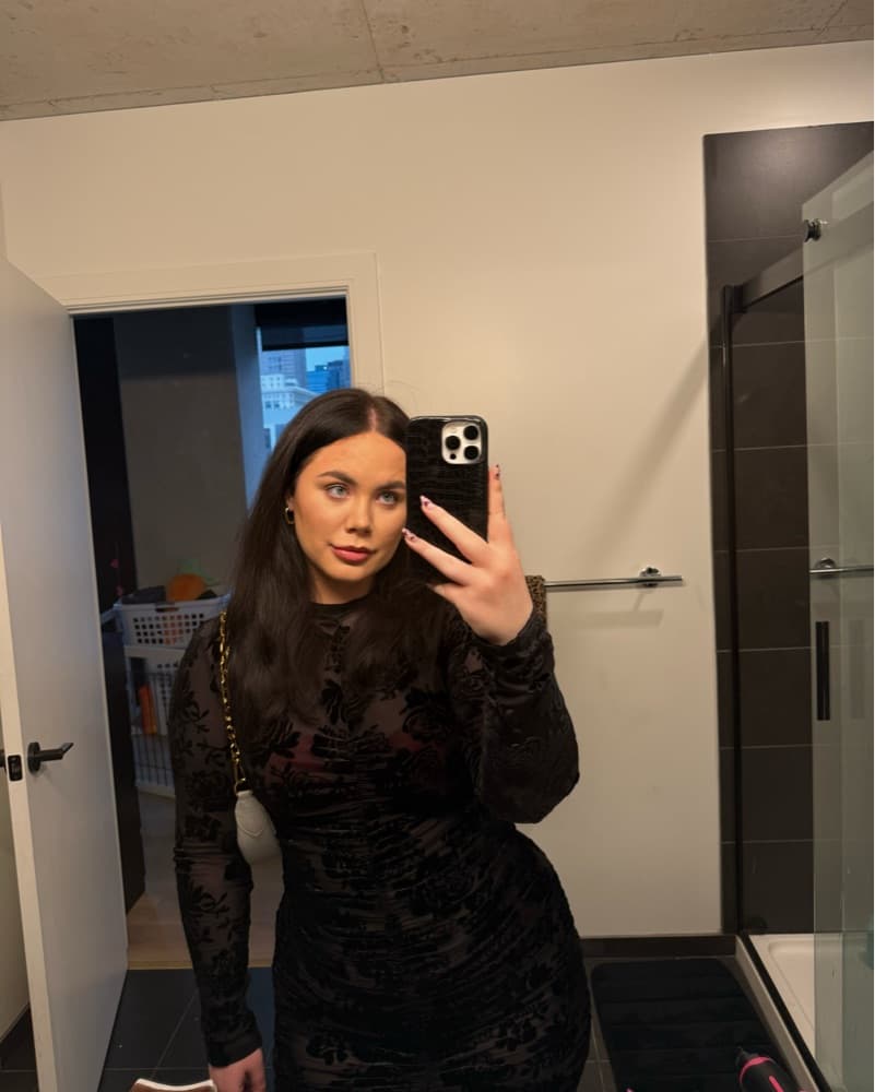 Fashion Nova Velvet Bodycon Mini Dress - Image 1