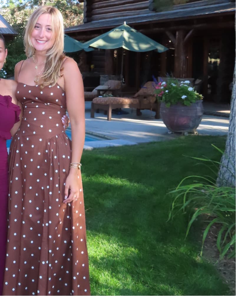 Polka Dot Drop Waist Dress - Image 2