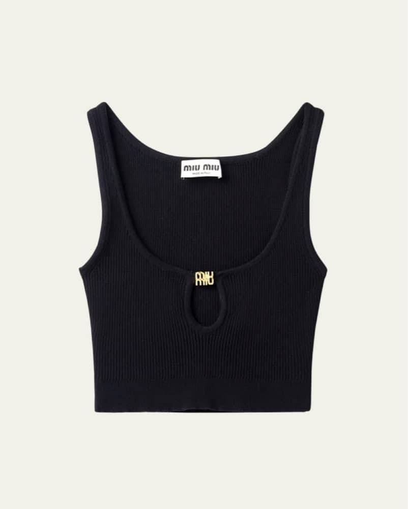 MiuMiu - Black Tank Top - Image 1