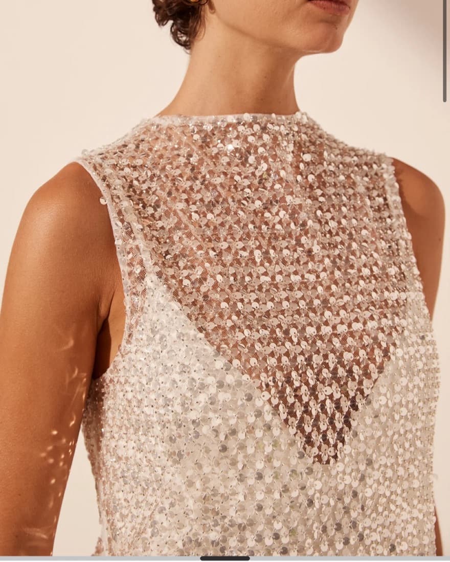 High Neck Sequin Maxi Dress - Image 4