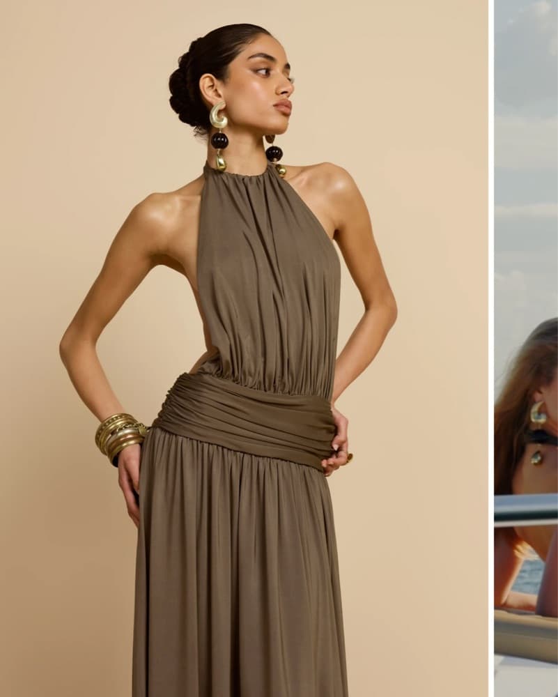 Arcina ori Santina Dress Khaki  - Image 5