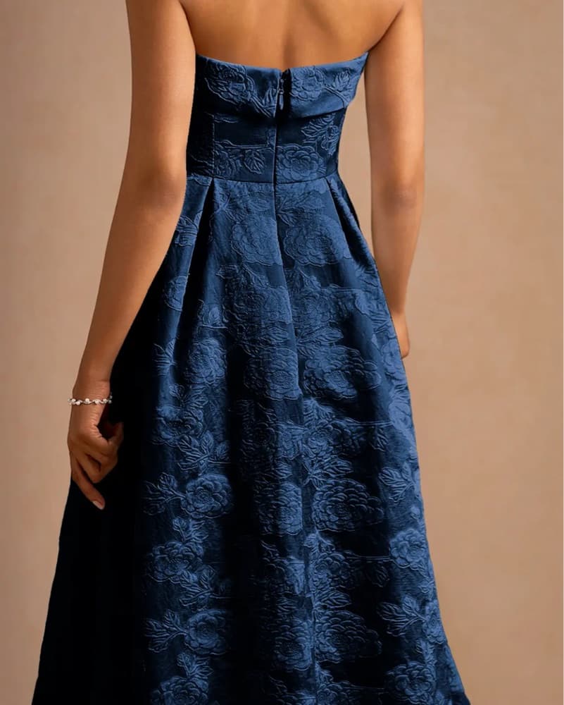 Navy Blue Wedding Guest Dress - Image 3