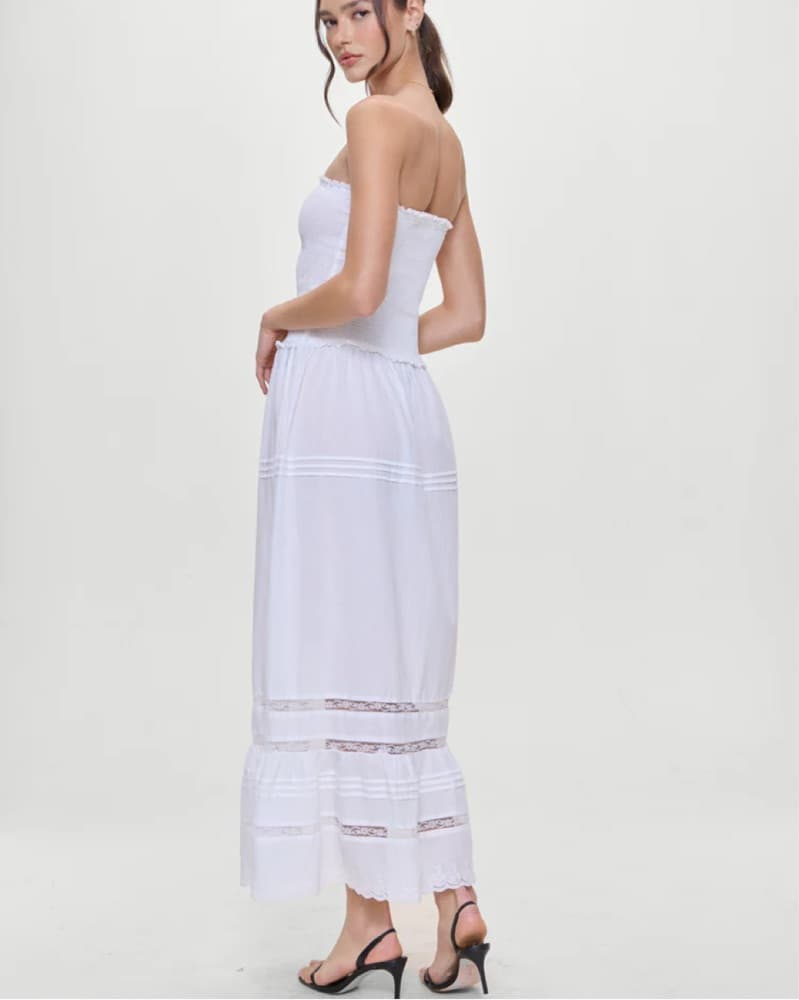 Frankies Bikinis White Eyelet Dress - Image 2