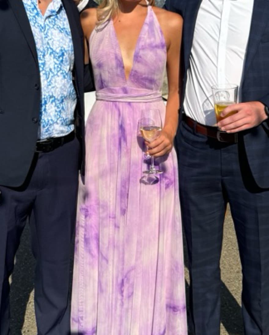 Purple Wedding Guest Dress - Image 1