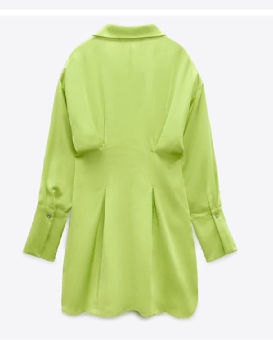 Satin Effect Shirt Dress - Image 3