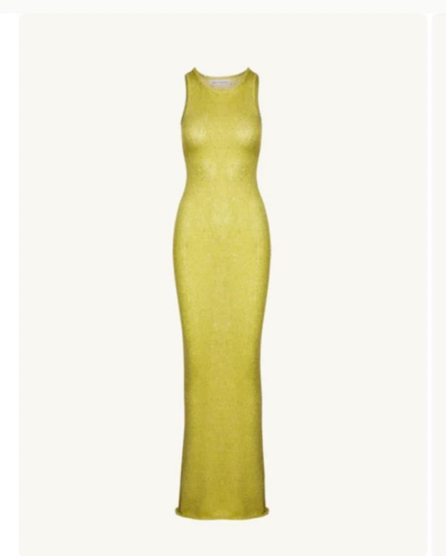 ASTA RESORT Natalia Dress - Chartreuse S - Image 1