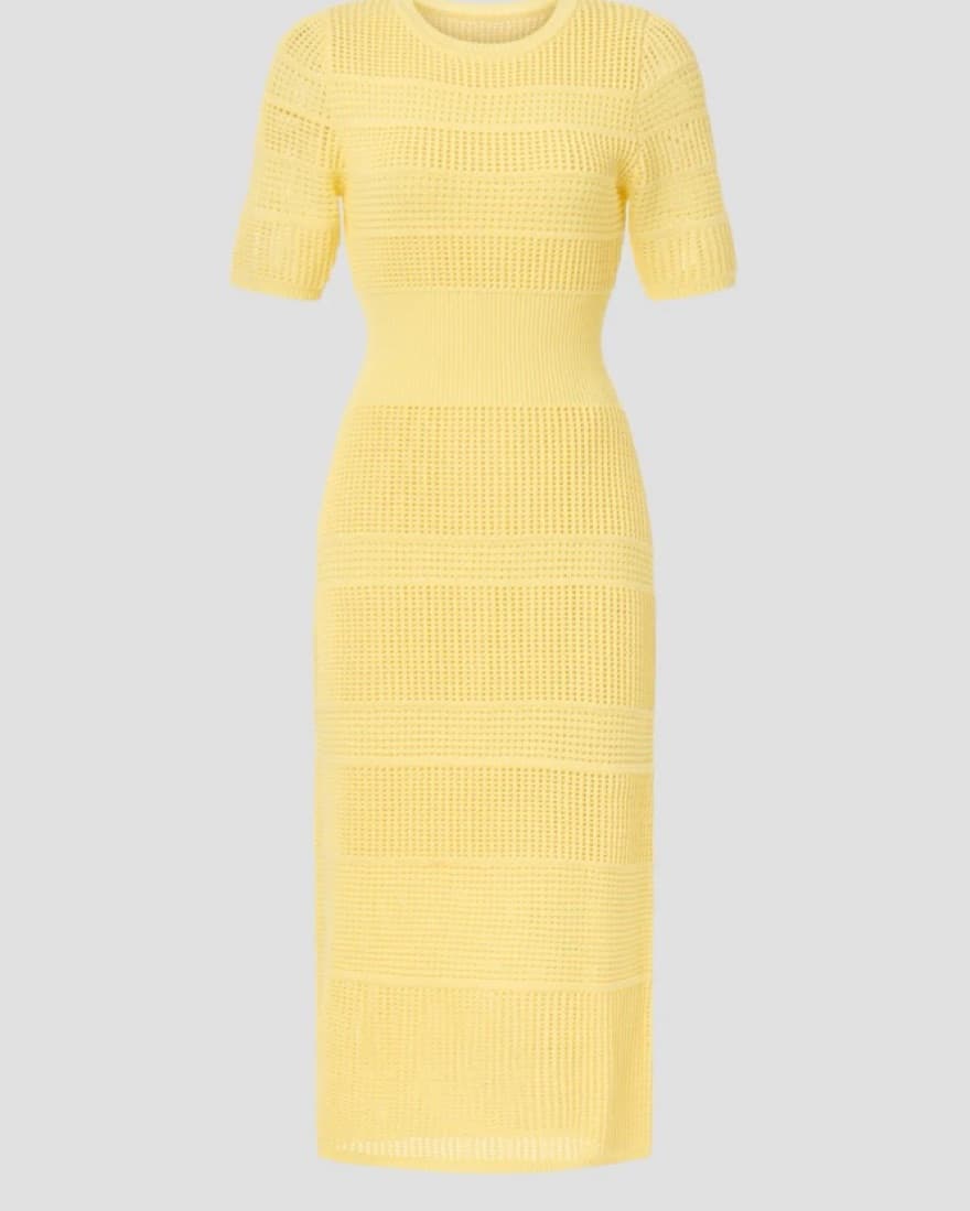 Jason Wu Yellow Knit Midi Dress - Image 2