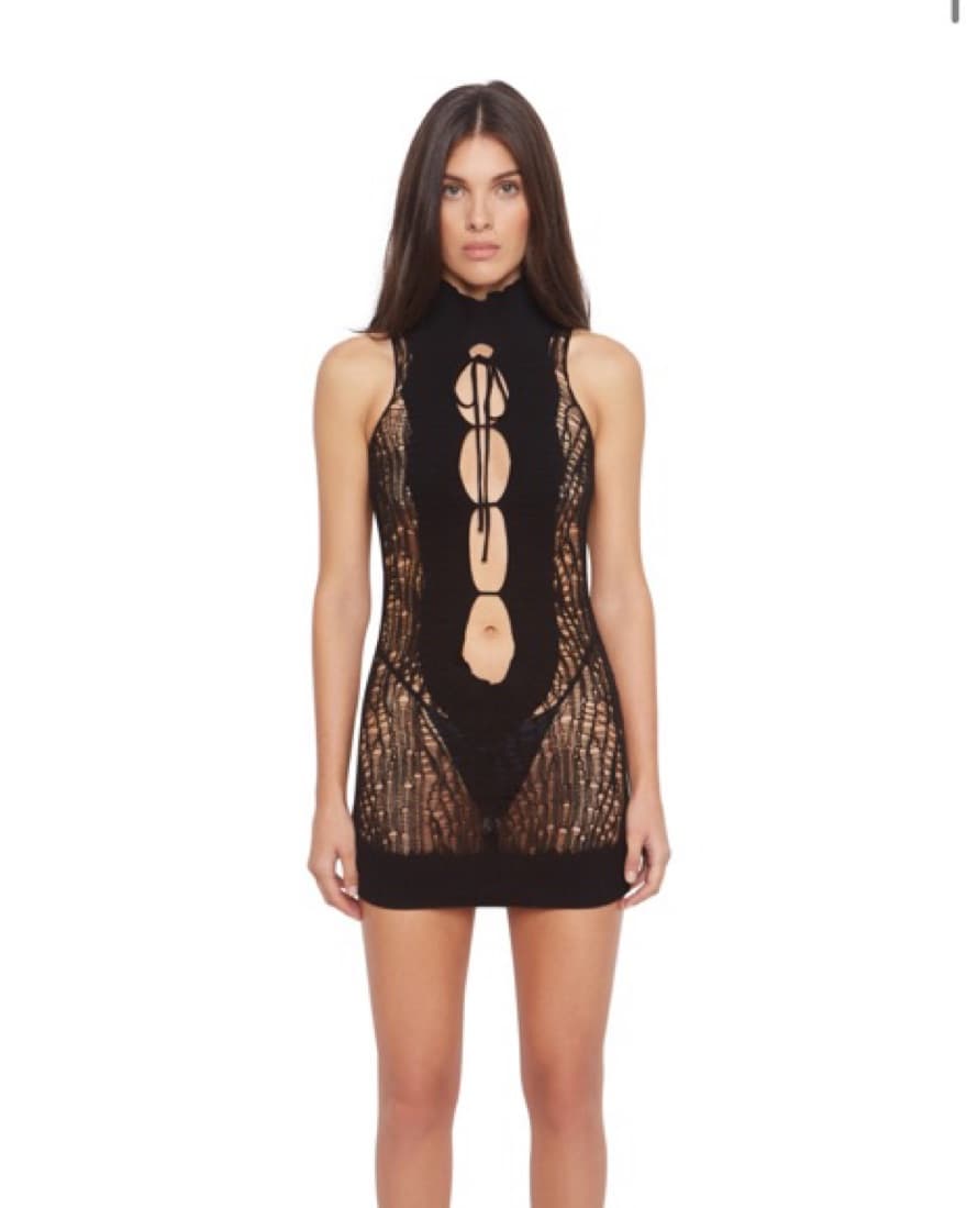 Danielle Guizio Crotchet Cutout Dress - Image 1