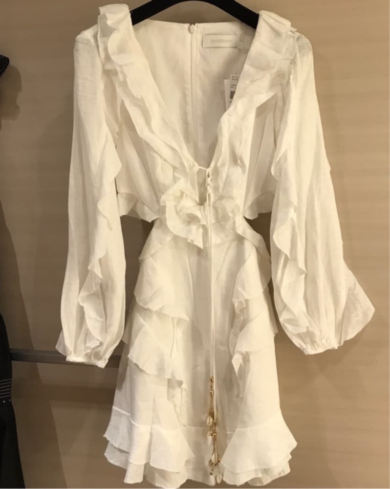 Zimmerman White Mini Dress - Image 2