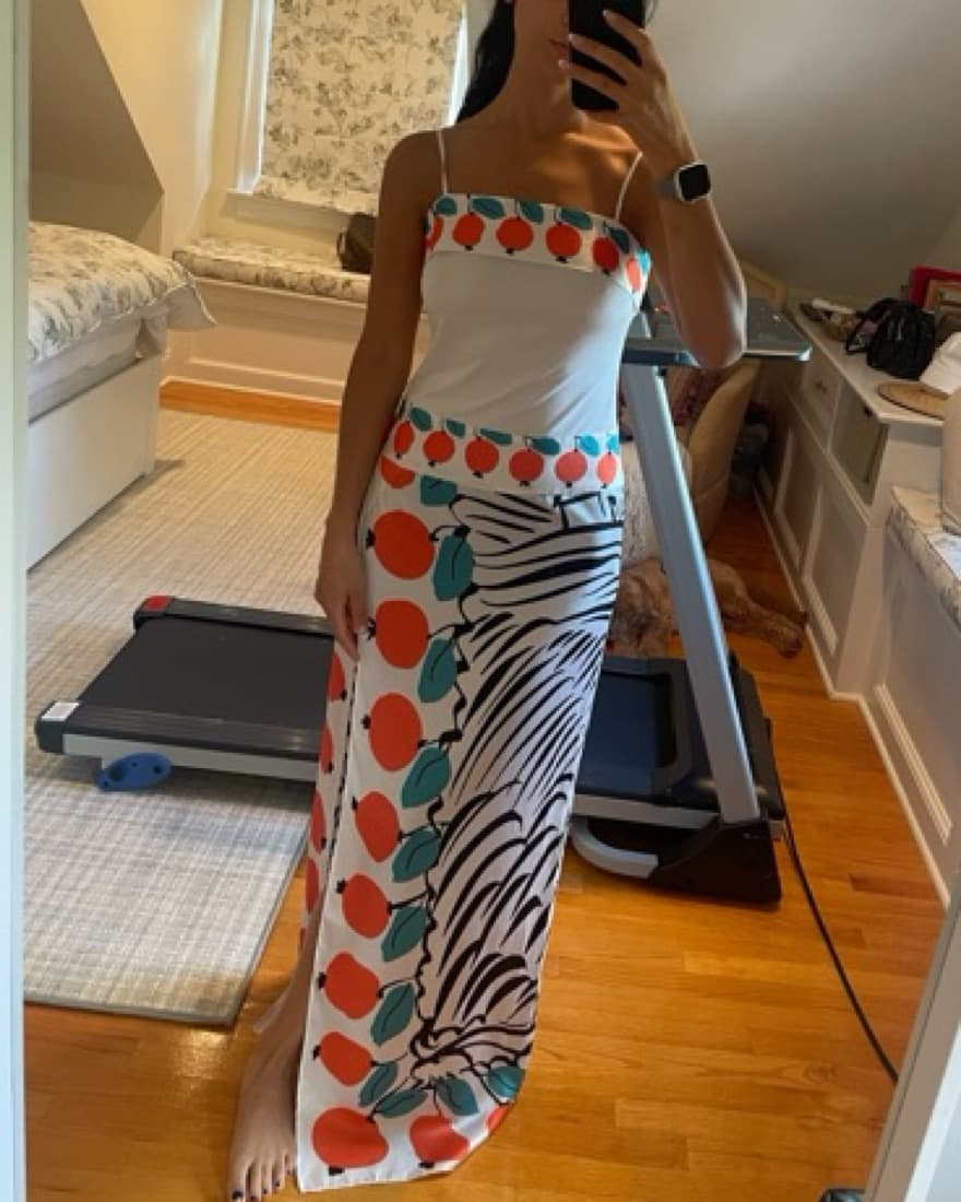 Staud Apricot Printed Maxi Dress - Image 5