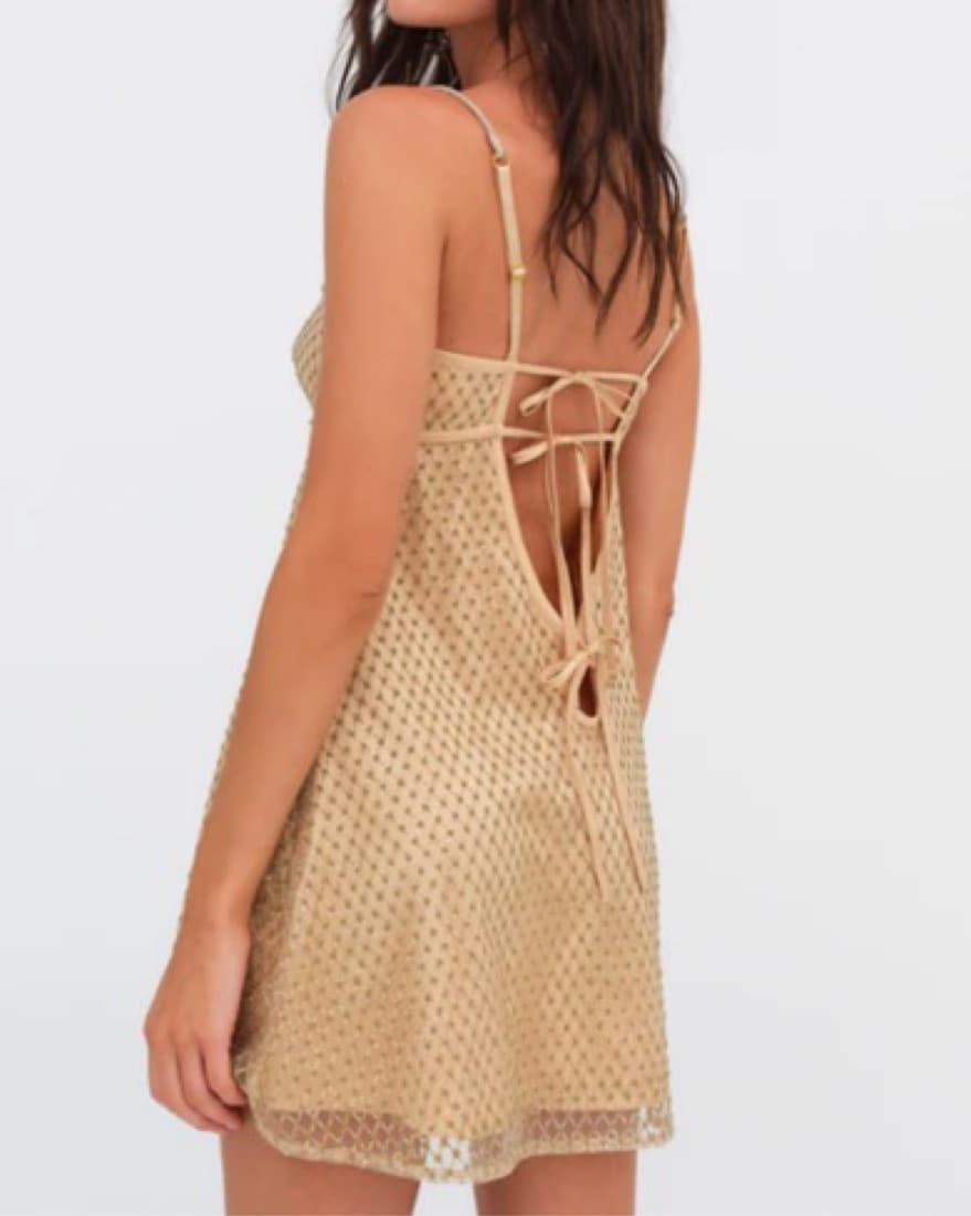 For Love & Lemons Glitter Slip Dress - Image 3