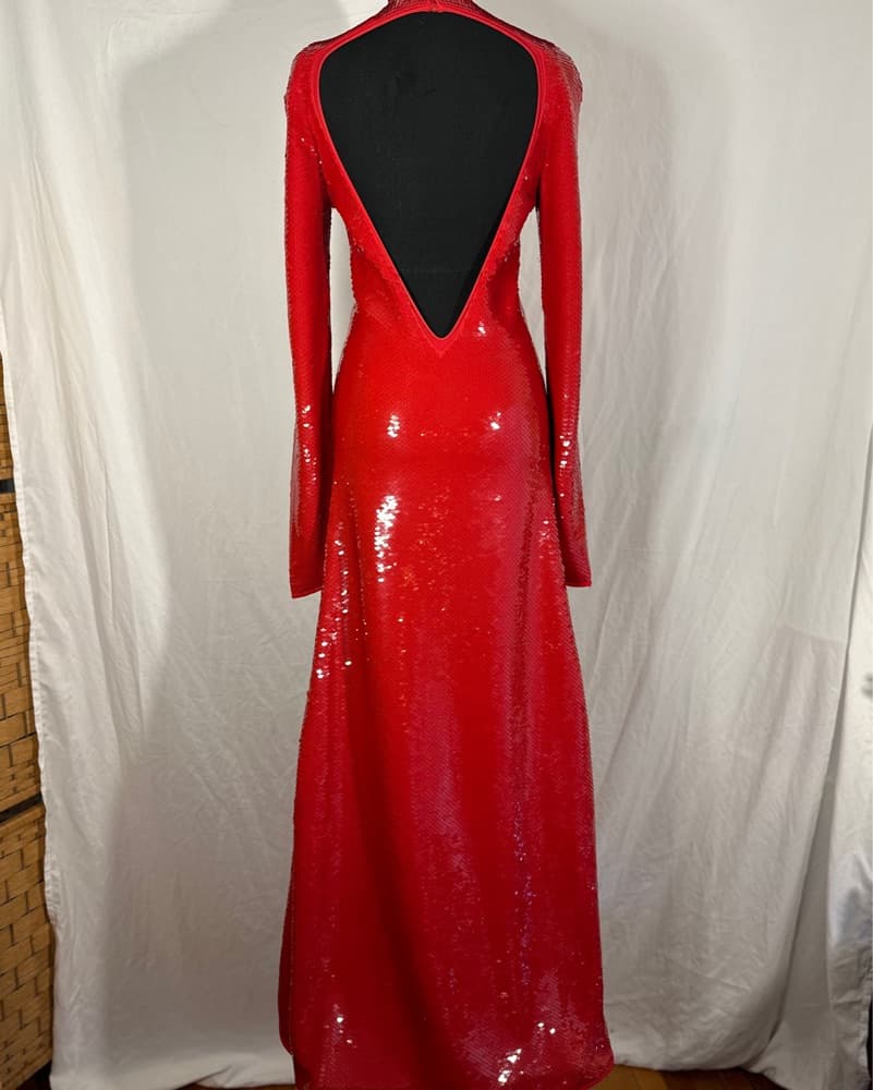 Bottega Veneta Scarlet Sequin Turtleneck - Image 2