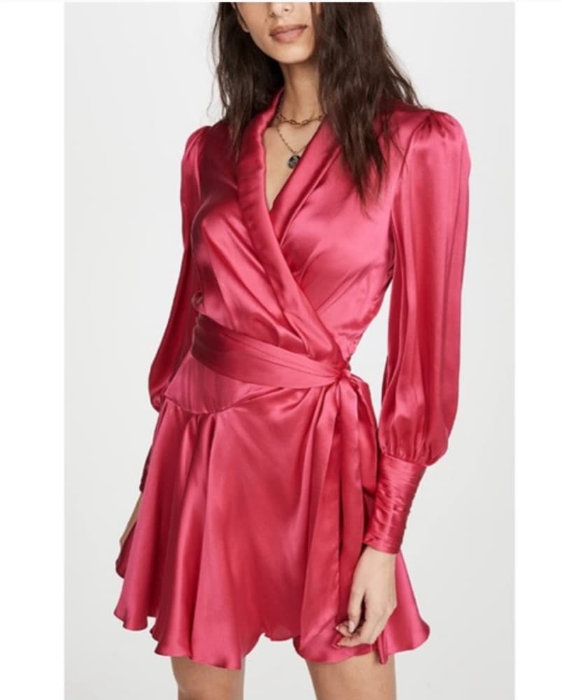 Zimmermann Fuschia Wrap Dress - Image 1
