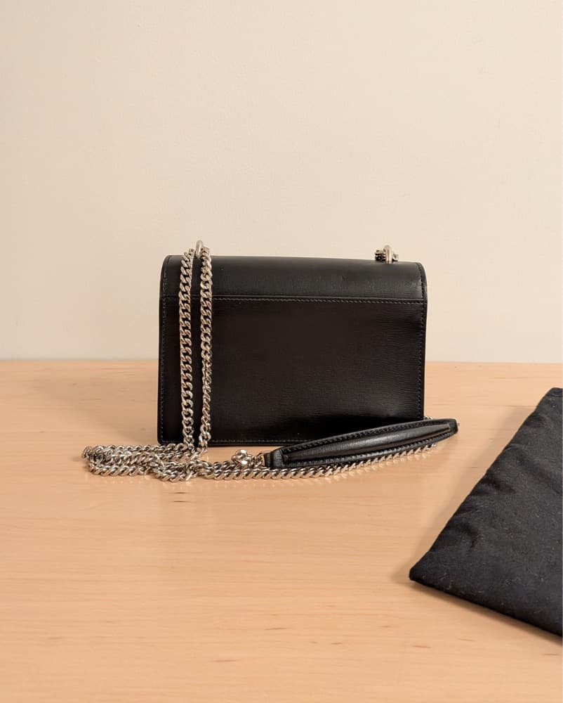 YSL Sunset Chain Wallet Flap Bag – Black - Image 4