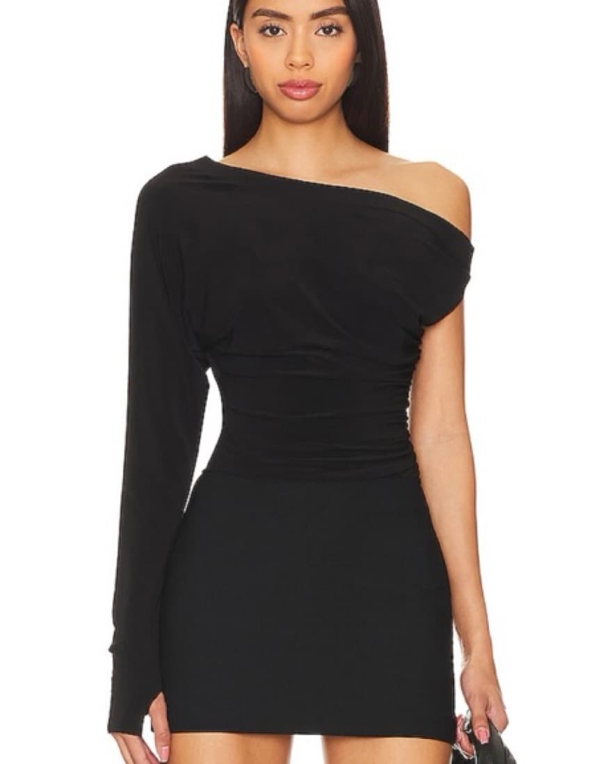 One-Sleeve Drop Shoulder Top - Image 2