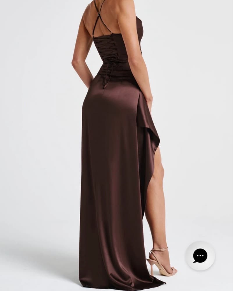 HELEN MAXI DRESS - PLUM BROWN - Image 2