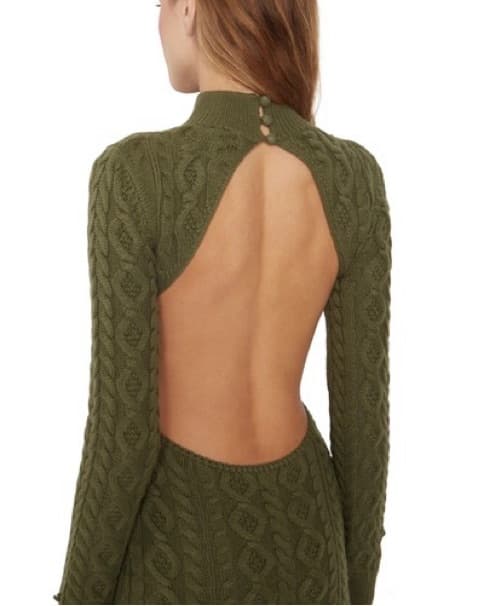 Danielle Guizio Cableknit Backless Dress - Image 1