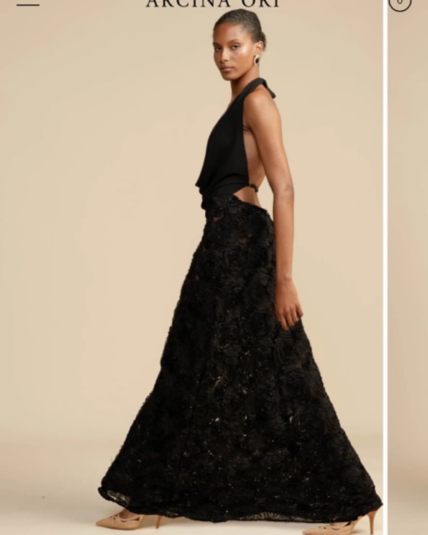 Aricina Ori Adriana Long Black Dress - Image 3