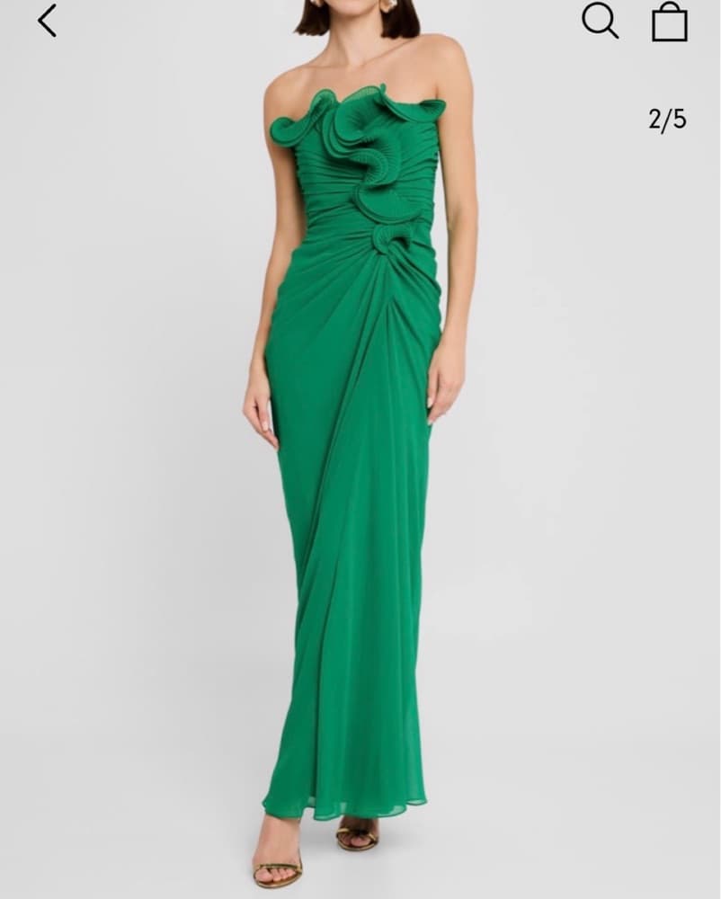 Badgley Mischka Green Dress - Image 1