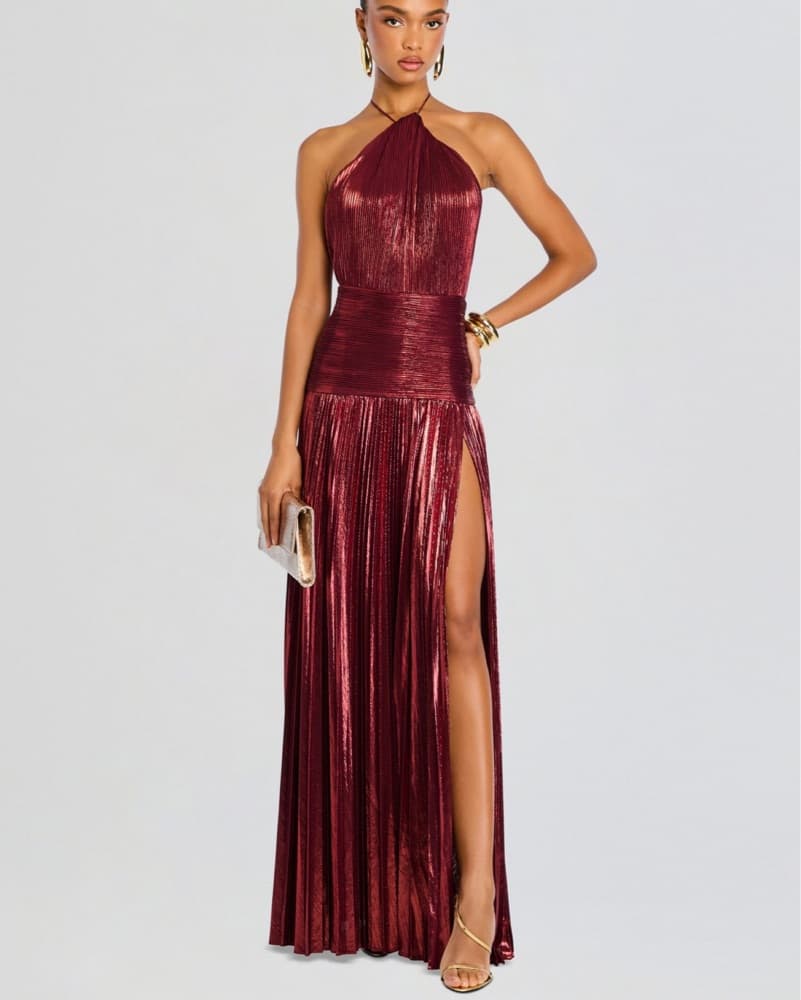 Retrofete Thalia Burgundy Gown - Image 1