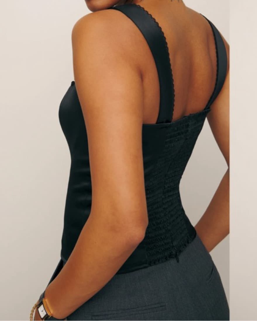 Reformation Silk Corset Top - Image 2